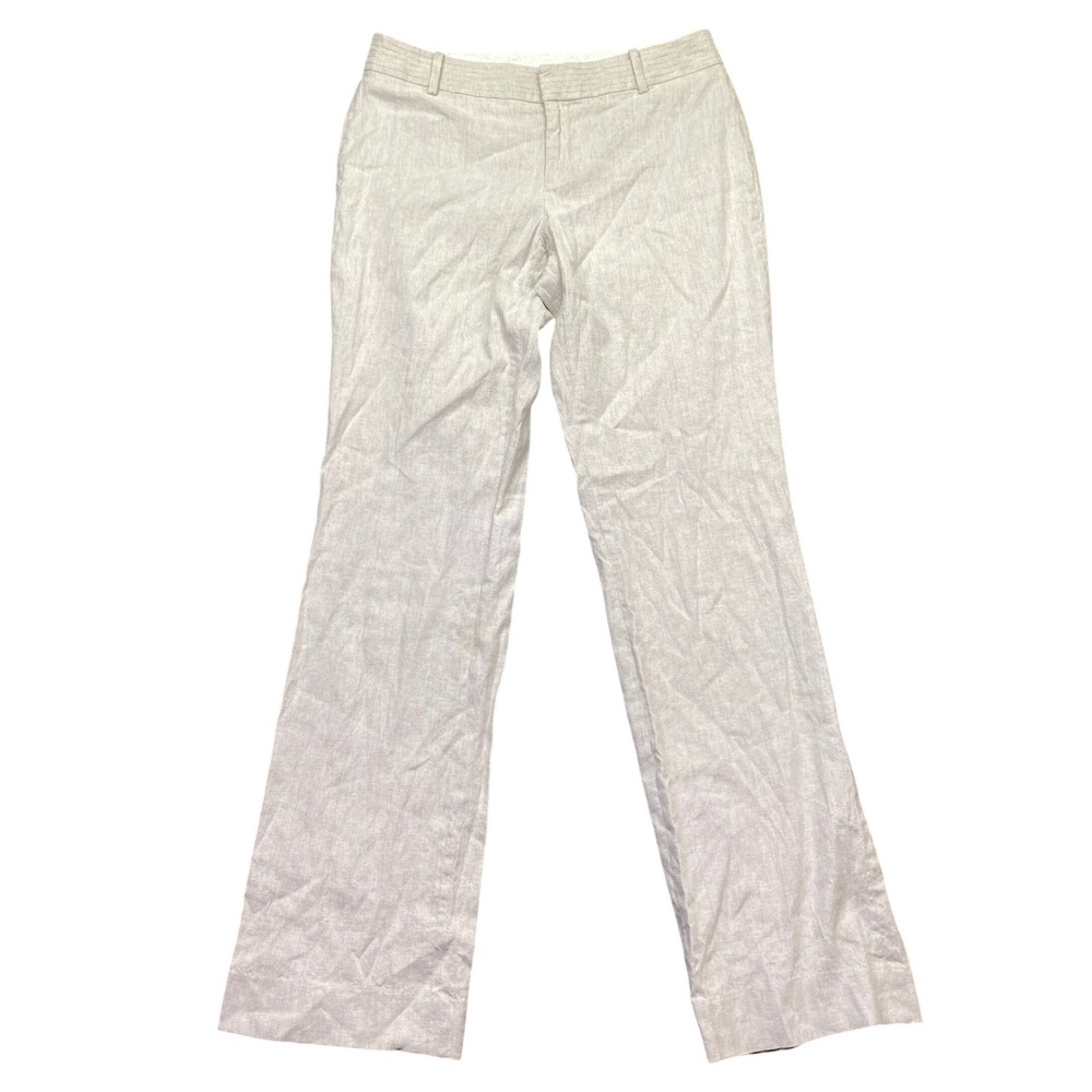 Banana Republic Contoured Fit Linen Blend Trousers Beige Size 4 472461-00